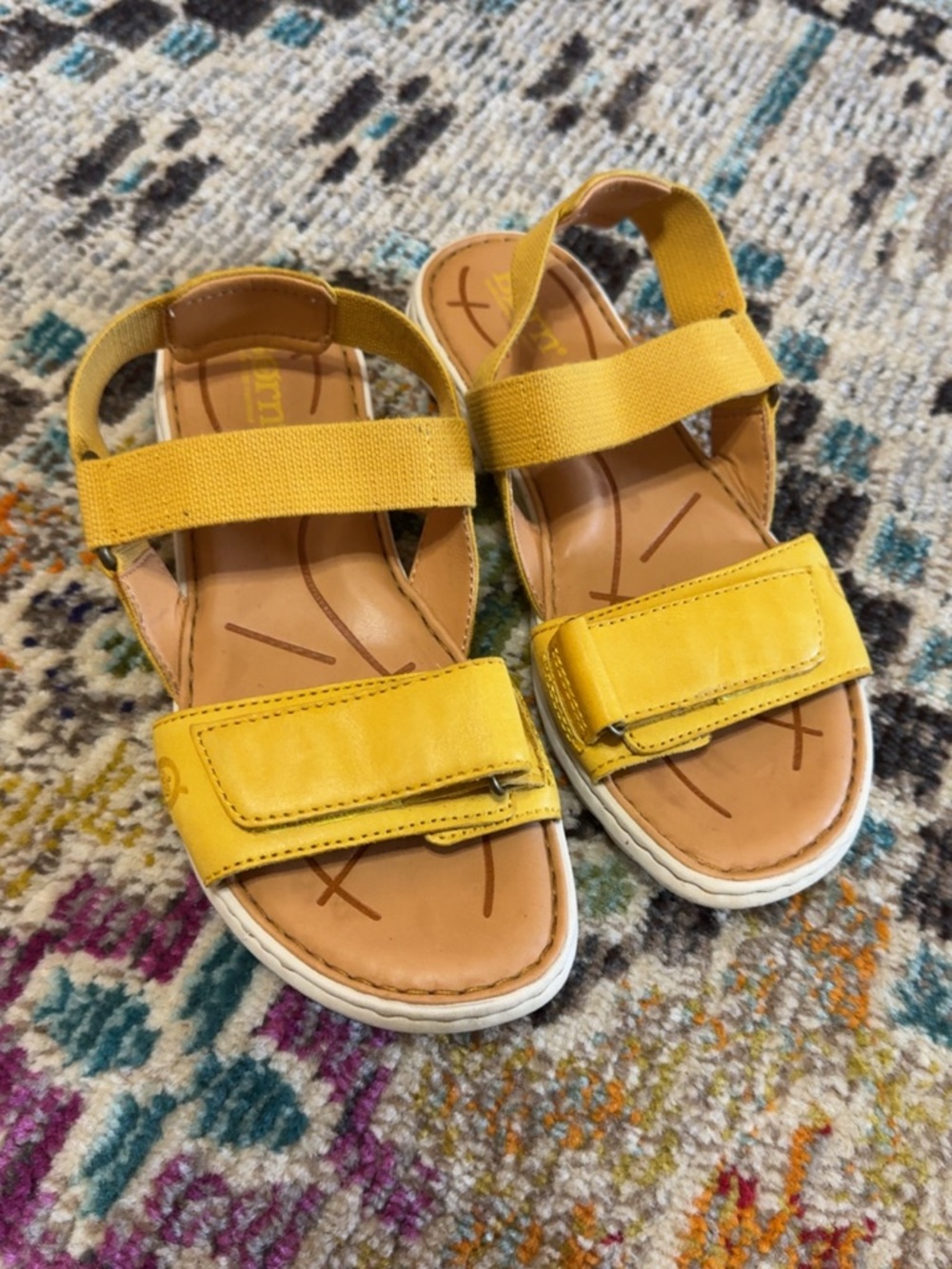 Womens Born Yellow Strap Sandals
